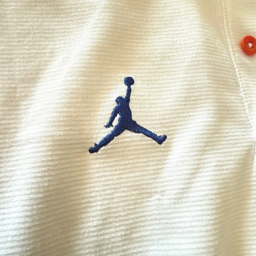 Jordan Florida Gators On-Field Polo Shirt Mens XL White Blue Colorblock Jumpman